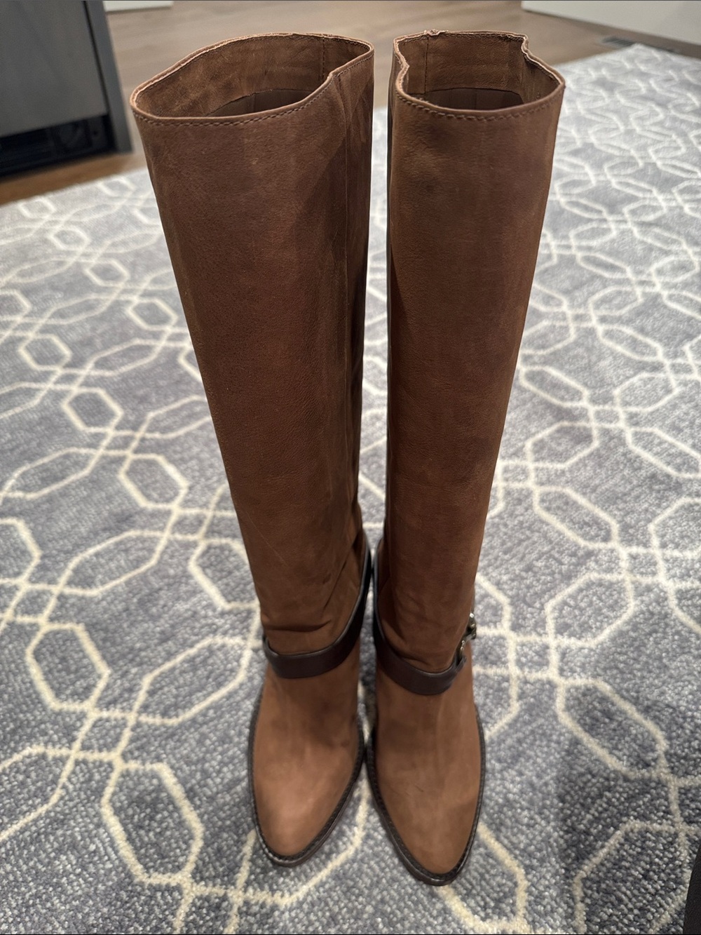 Brown Suede Over-the-Knee Boots with boot hangar included